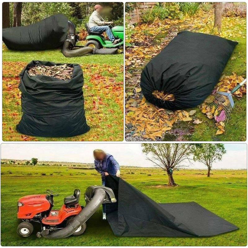 210D Oxford Cloth Leaf Bag For Lawn Tractor Garden Lawn Mower Leaf Bags For Fast Garden Leaf Cleaning Universal Fit Leaf Bag