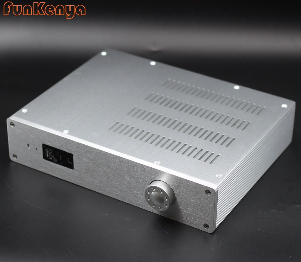 320x70x248mm Hifi Power Amplifier Chassis DIY Anodized Aluminum Earphone Music Box Prea Amp Housing Rear Class Partition Shell