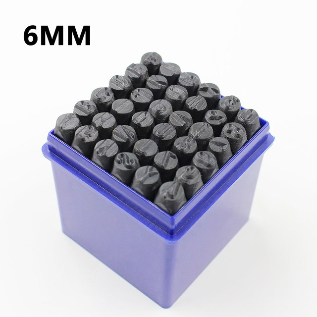 Lot de 9 poinçons de ponctuation 4 mm en acier au carbone trempé pour marquage de sécurité