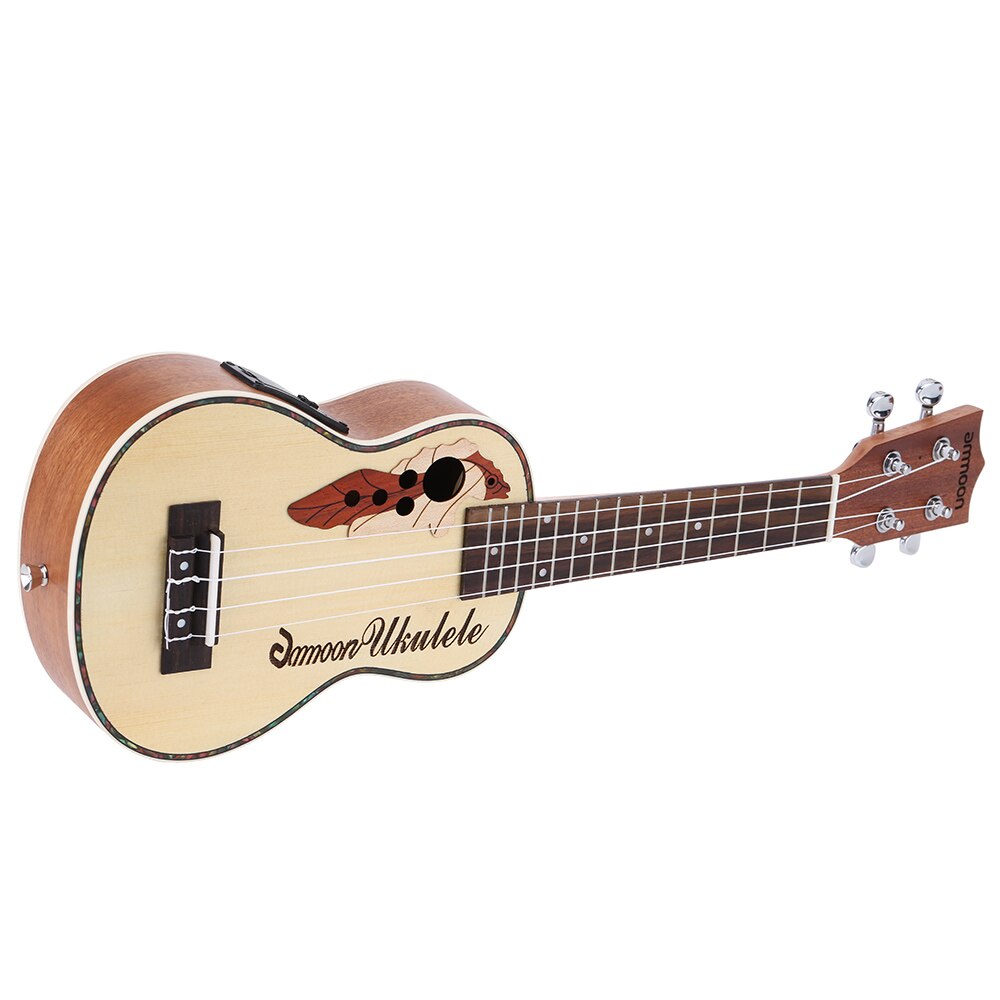 Ammoon Sparren Ukelele 21 "Akoestische Ukulele 15 Fret 4 Strings Snaarinstrument Met Ingebouwde Eq Pickup