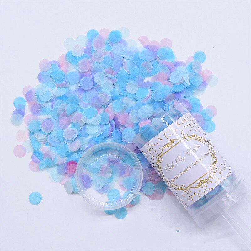 1Pc Blauw/Roze Geslacht Onthullen Party Decoratie Push Pop Confetti Poppers Kanonnen Het Een Jongen Meisje Baby onthullen Feestartikelen: B08