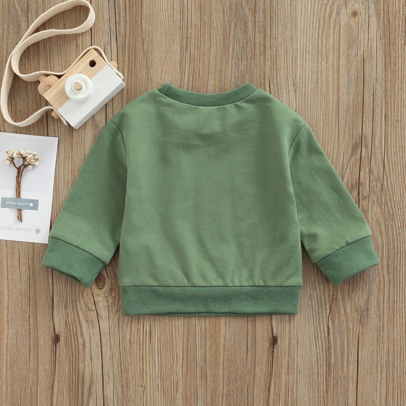 Lente Herfst Peuter Baby Jongens Sweatshirt Brief Afdrukken Ronde Hals Lange Mouw Casual Truien Sweatshirts Jassen Kids Tops