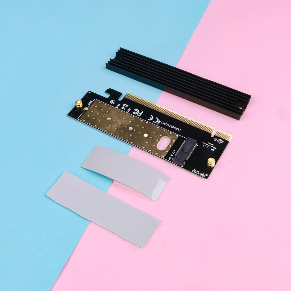 M.2 NVMe SSD NGFF TO PCIE 3.0 X16 X4 Adapter M Key Interface Expansion Card Add On Card Full Speed Support 2230 to 2280 SSD
