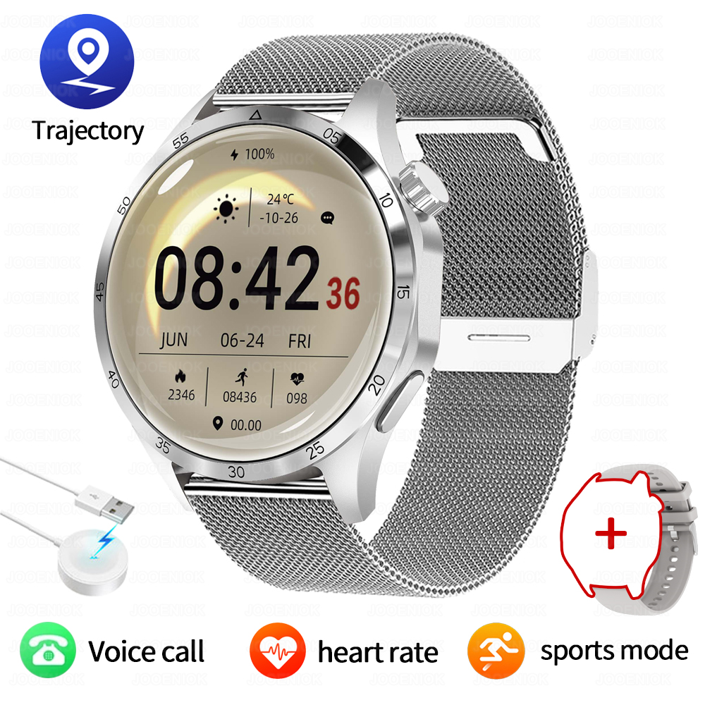 Dla HUAWEI GT4 sprytny zegarek mężczyźni 1,43-calowy ekran HD Tętno zdatność tor Bluetooth połączenie IP68 Wodoodporny sportowy smartwatch męnarty: Różowy