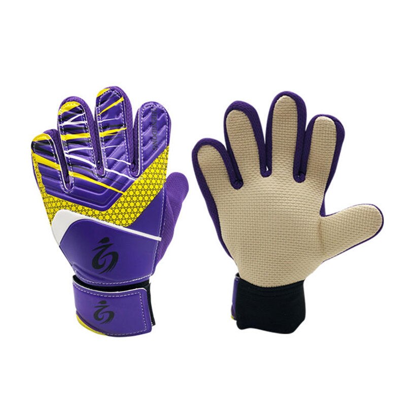 Predator Youth Goalkeeper Gloves Soccer Kids Goalkeeper Gloves Goalie Gloves Football Children Finger Protection: 7 / Purple