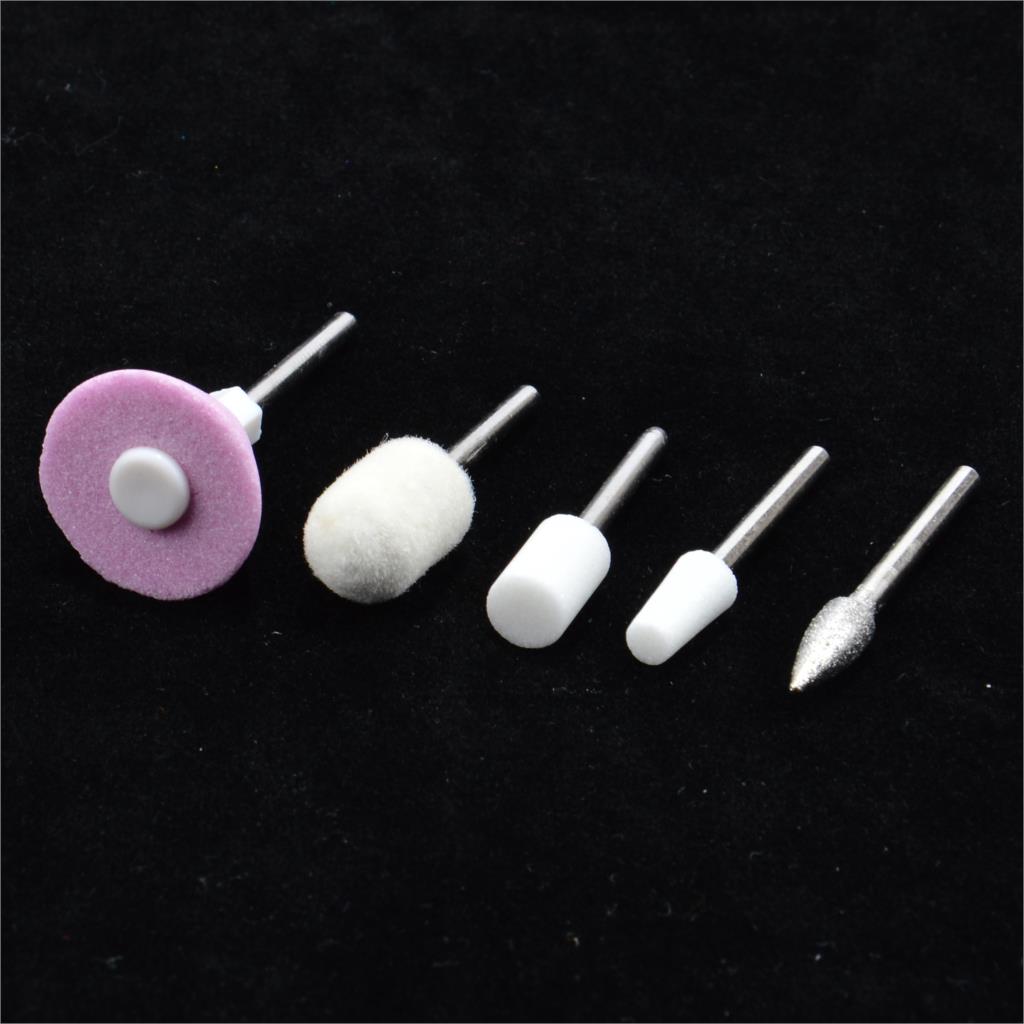 1 Set 5 Bits Electric Nail Drill For Machine Diamond Ceramic Milling Cutter Bits Cuticle Clean Rotary Manicure Pedicure Tool