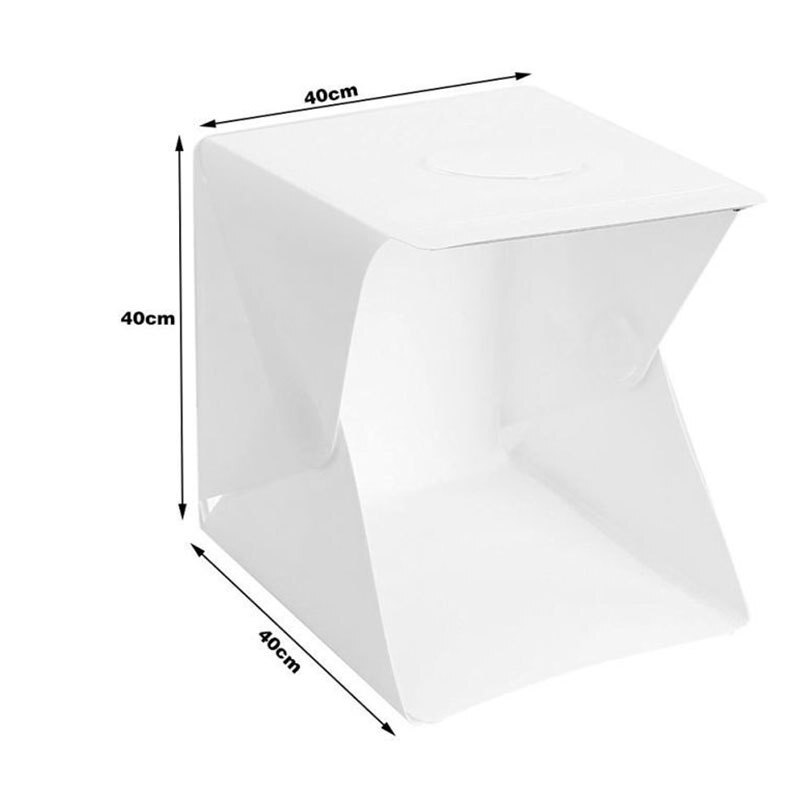 40x40cm desktop mini softbox led photo studio lightbox com fundo vermelho verde branco preto para estúdio de fotografia do produto