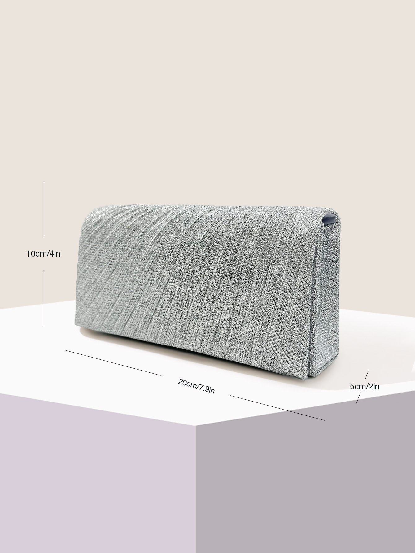 Bolso de noche tipo sobre para mujer, bolsos de hombro con cadena y purpurina, bolso largo plateado brillante, bolsos de mano para de boda, Mini bolso: Azul lago