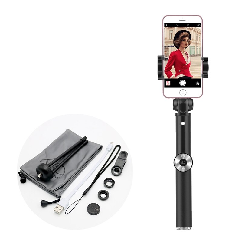Wonew Multifunctionele Bluetooth Selfie Stok Mobiele Live Afstandsbediening Aluminium Selfie Artefact Lui Statief