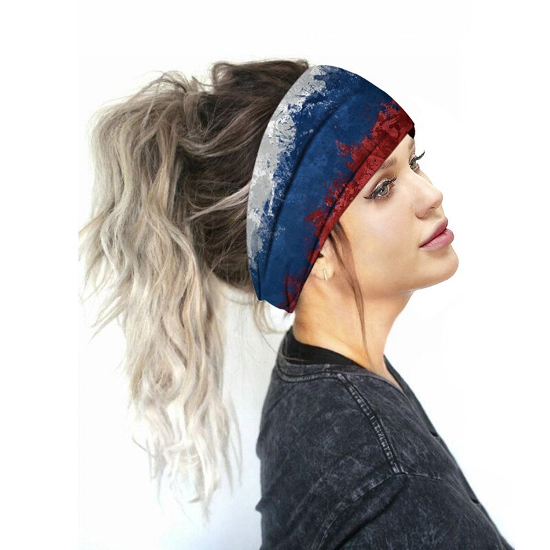 Stampato Sport Ampio Turbante Delle Donne Della Fascia Dei Capelli Delle Ragazze Fasce Cape Wrap Accessori Scrunchy Hairband Sport Copricapo 2020 Nuovo