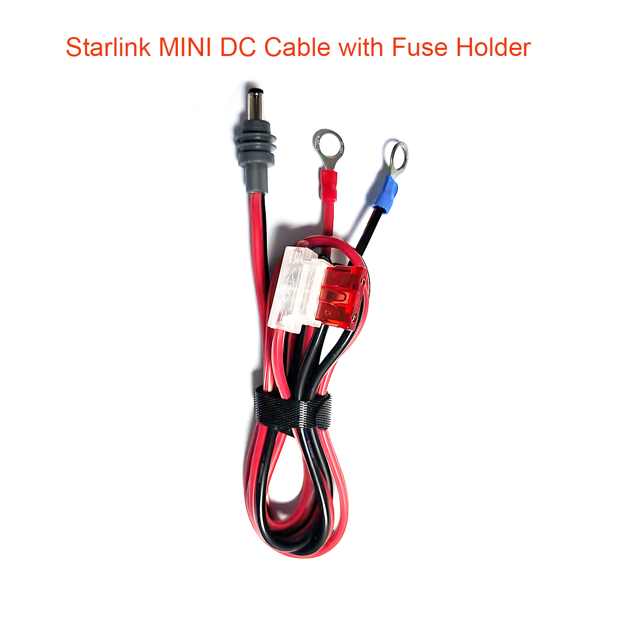 Para starlink mini cabo de alimentação específico extensão à prova dwaterproof água 14awg cablagem com suporte fusível automotivo atc/ato dc plug