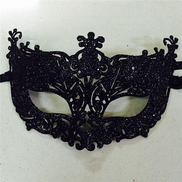 Prinsessa venedig mask julfest boll mask för kvinnor halloween maskerad prestanda räv paljett spets mask