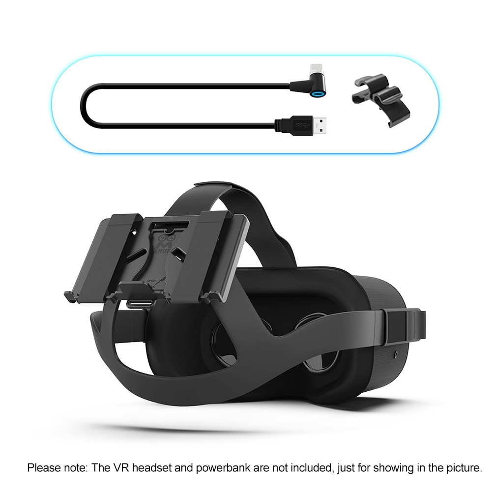Accesorios VR con pegatina mágica para auriculares, correa duradera, soporte Powerbank, soporte de fijación portátil, multifunción para Oculus Quest 2