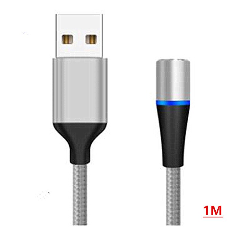 Rund magnetkontakt mikro usb c / typ c / för iphone adapter usb magnet laddare kontakt snabbladdning (endast magnetplugg): 1m vita kablar
