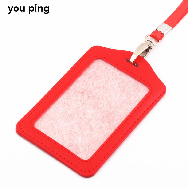 11 Colour PU Card Cover Bus Card Badge Lanyard Business Credit Cards Bank ID Card school supplies