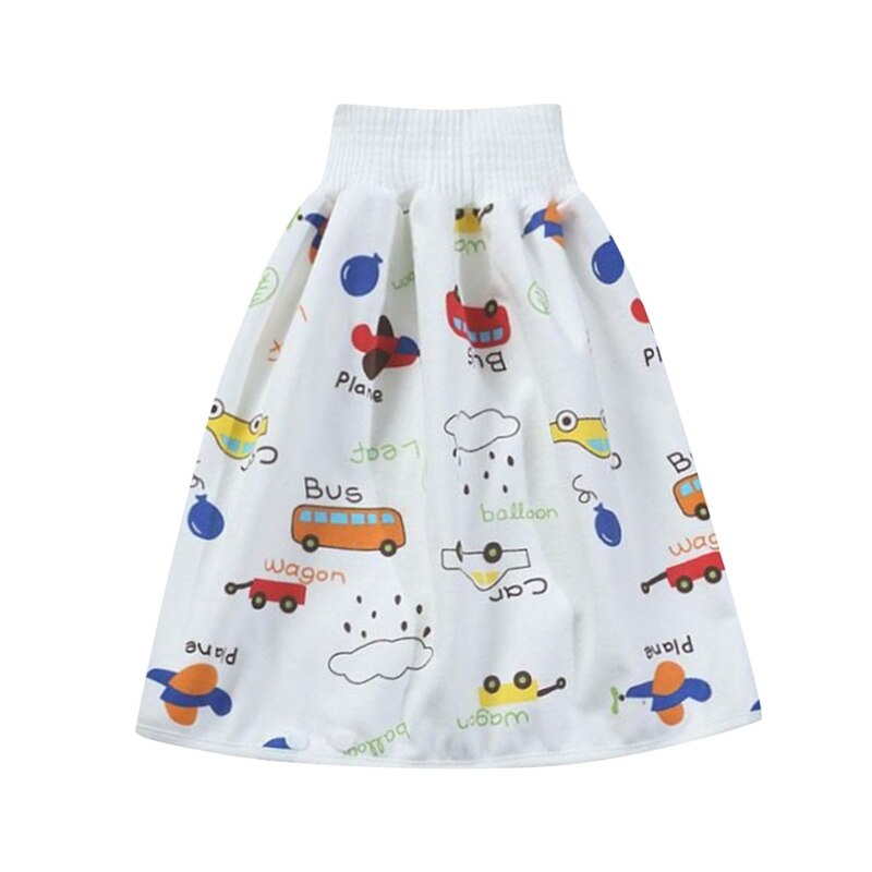 Comfy Children Diaper Skirt Shorts 2 in 1 Anti Bed-wetting Washable Cotton Potty Training Nappy Pants Waterproof Bed Clothes for: F / L app. 7.09x17.72in