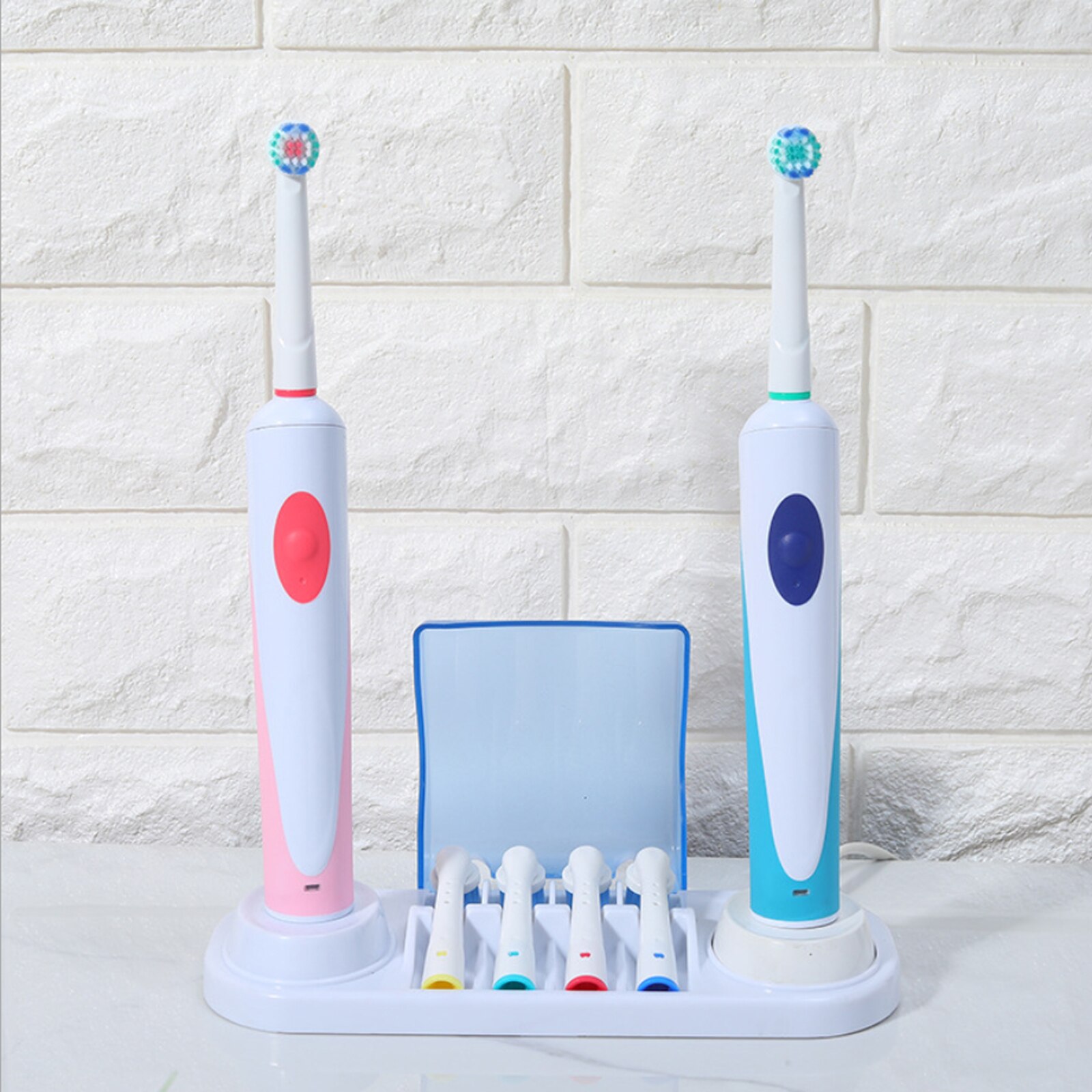 Soporte para cabezal de cepillo de dientes eléctrico, cargador para Oral B, soporte de plástico: 9x19cm A