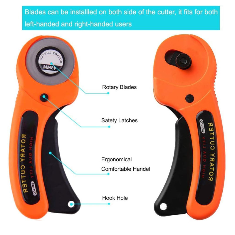 45mm Ergonomische rotierend Stoff Cutter Für Stoff Karte Papier NäHenne Quilten Rolle Stoff Schneiden Schneider Schere Kleidung DIY Werkzeug