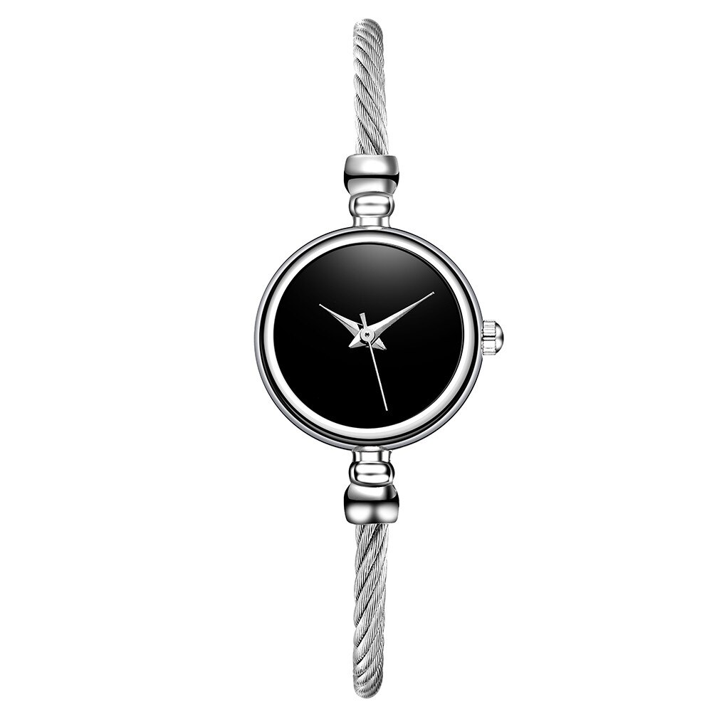 Vansvar luksusmærke mode sølv kvinder ure afslappet kvarts rustfrit stål bånd armbåndsur analog armbåndsur  a40: B