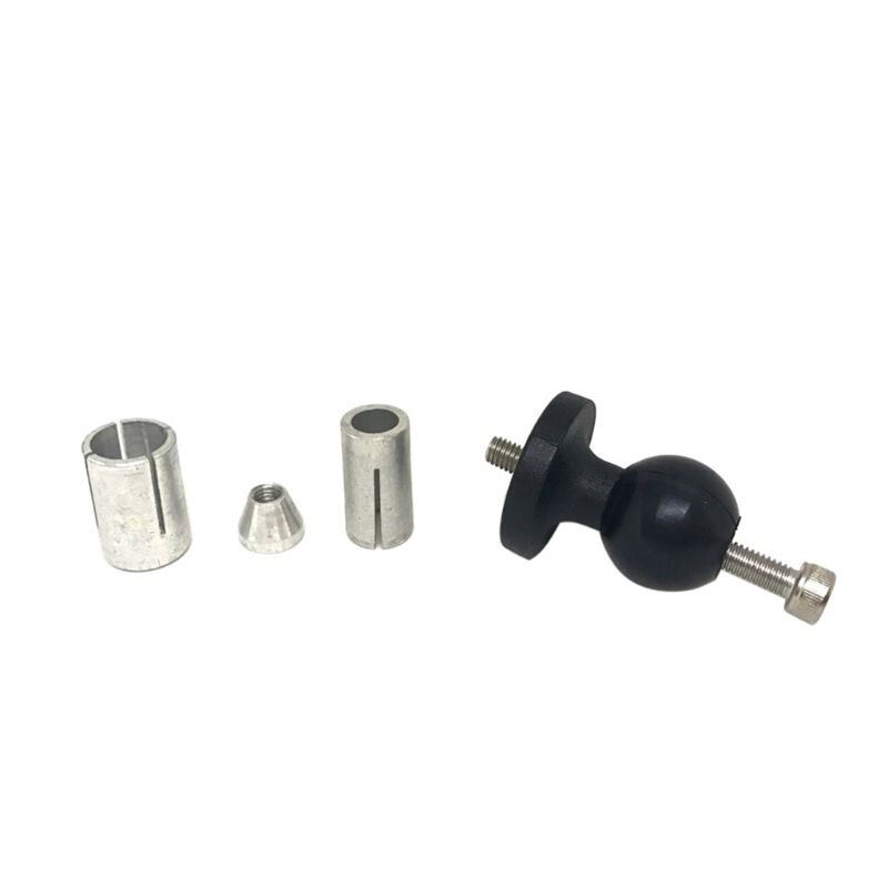 Base en aluminium et caoutchouc pour moto, Base de tige de fourche noire avec tête sphérique pour adaptateur de montage sur boule