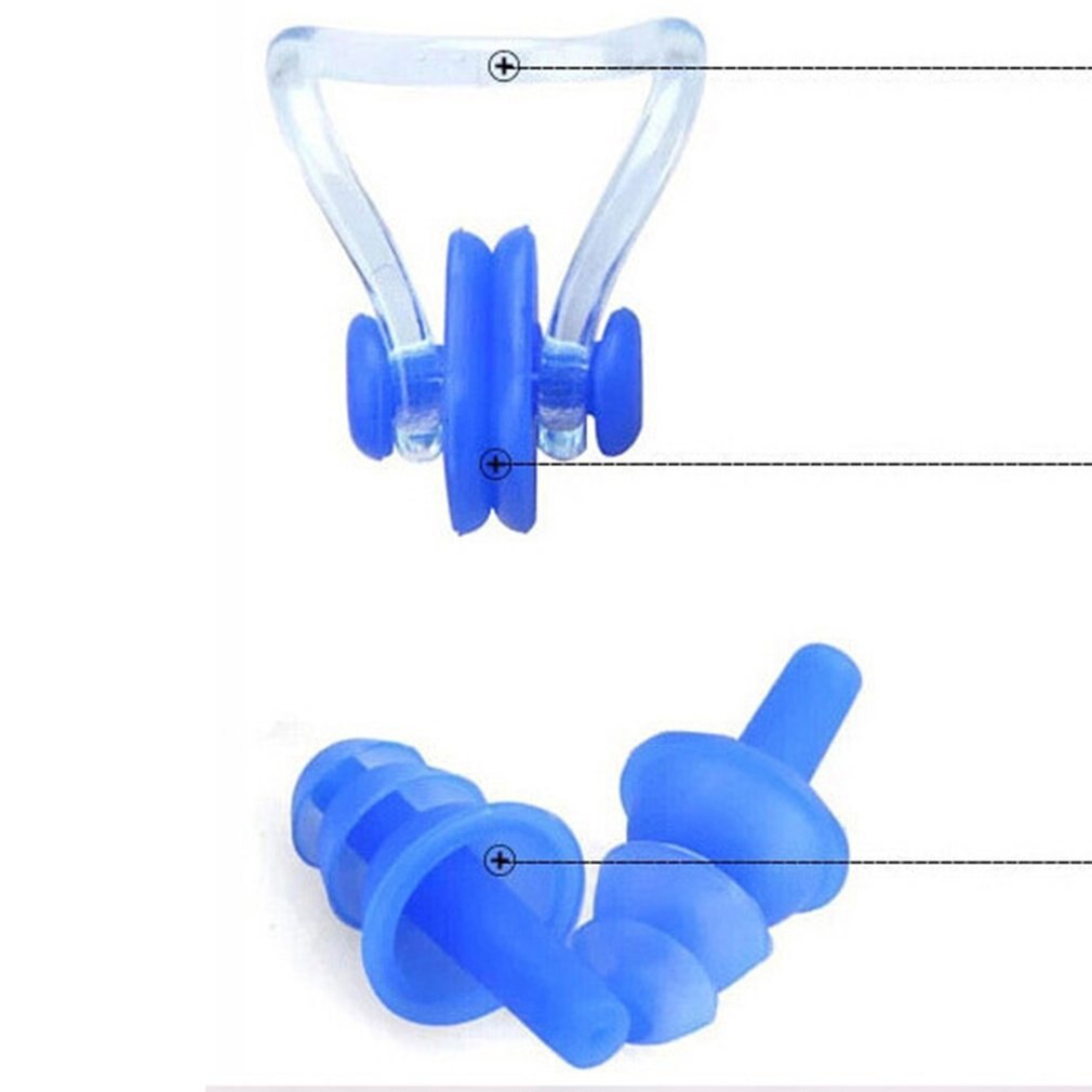 Waterdichte zachte zwem oordopjes neusklem beschermhoesje voor bescherming tegen water zachte siliconen zwem- en duikbenodigdheden