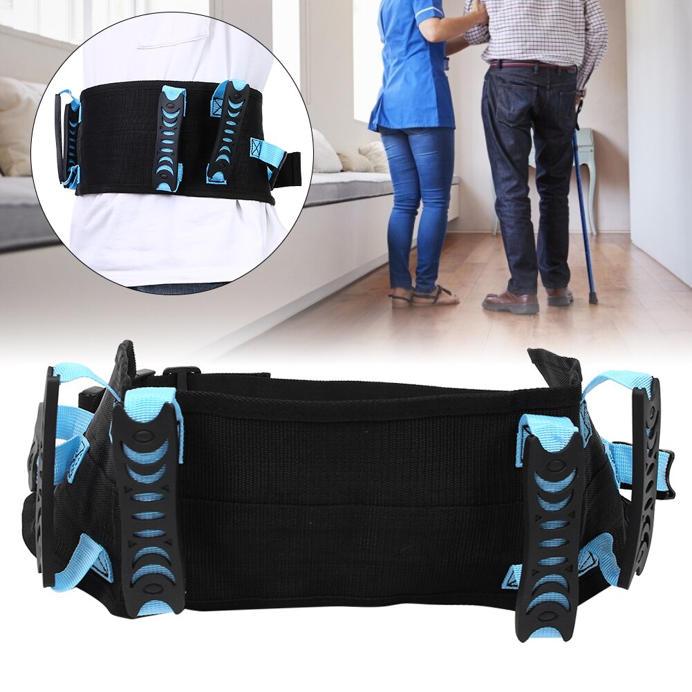 Cinturón de tracción de cintura para pacientes, cinturón de asistencia de seguridad para ancianos, para caminar, asistencia de enfermería, soporte para silla de ruedas, correa de transferencia para cama
