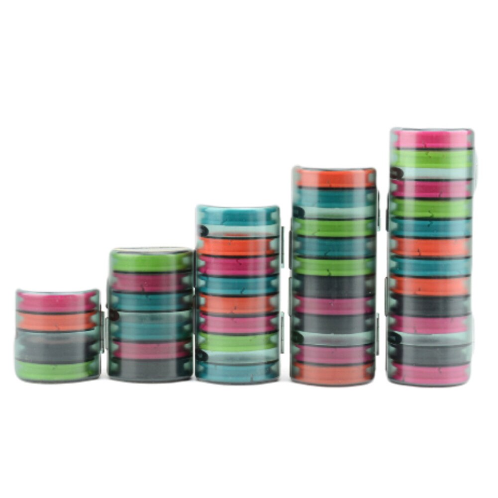 Boîte à ligne de pêche, boîte de rangement rotative de grande capacité enrouleur de bobine bobines colorées organisateur principal multi-couches