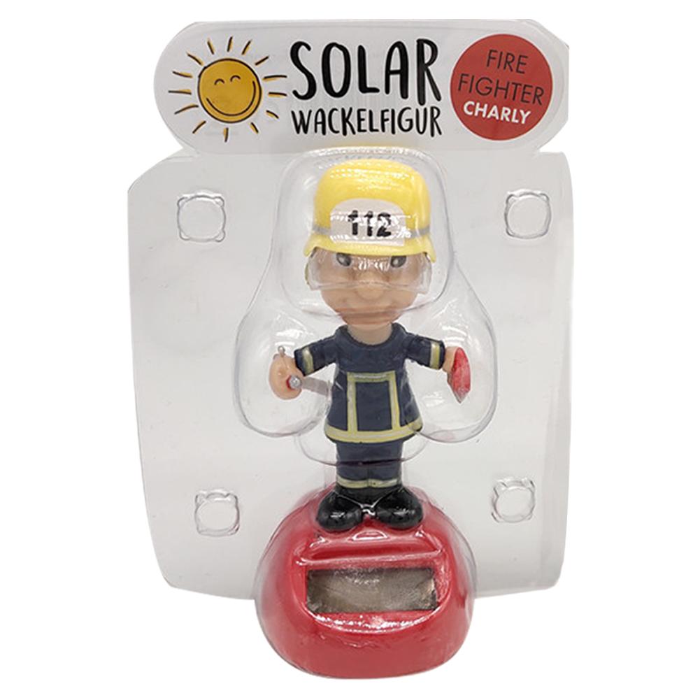 Coche de juguete bailarín alimentado por energía Solar, ornamento, muñeco oscilante, bombero, juguete, coche, tablero, decoración, accesorios de coche