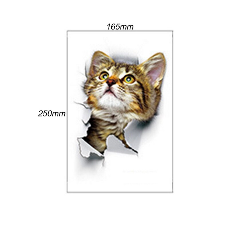 3d levende vegg klistremerker vegg klistremerker 3d tegneserie toalett vegg dekor vanntett kjøkkenstickers diy hjem stue dekorasjon: 1