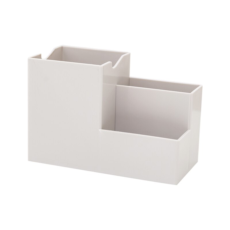Multi-fonction 4 grilles porte-stylo de bureau conteneur organisateur de bureau papeterie carré stylo porte-crayon boîte de rangement en plastique 1PC