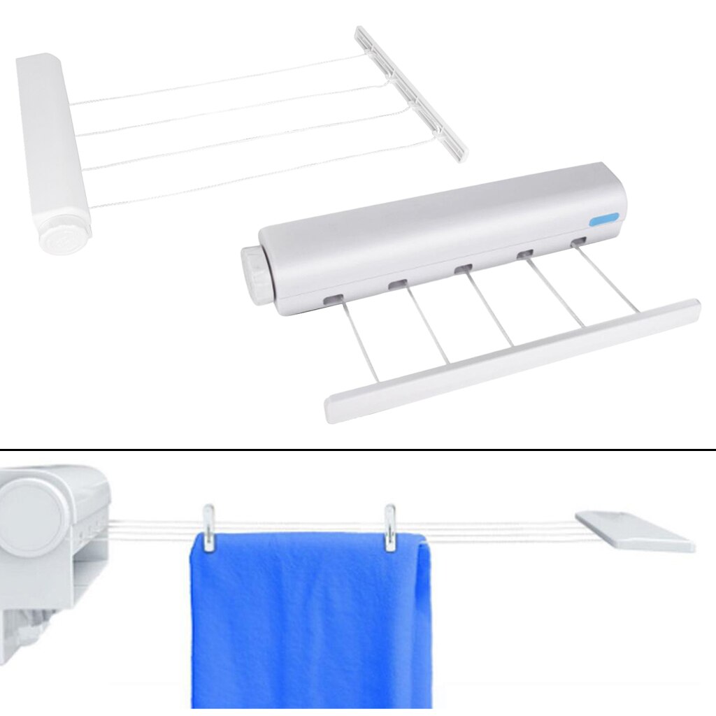 Clothes Line Dryer Retractable Bathroom Accessories Drying Rack Clothesline Rack Laundry Dryer Line