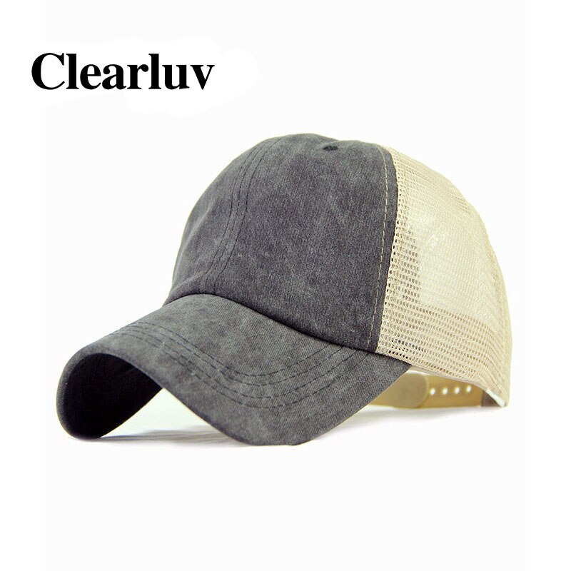 Unisex mode baseball kasket mænd kvinder snapback hat hip-hop justerbar ensfarvet kasket udendørs klatring baseball kasket trucker cap: Sort