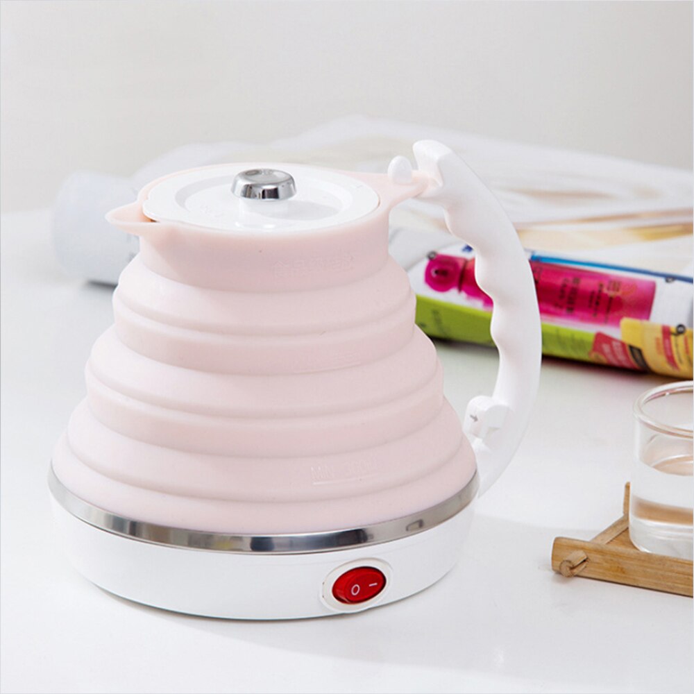Bouilloire électrique colorée 600ML grande capacité bouilloire pliante Portable et pliable bouilloire électrique pour sortant et voyage