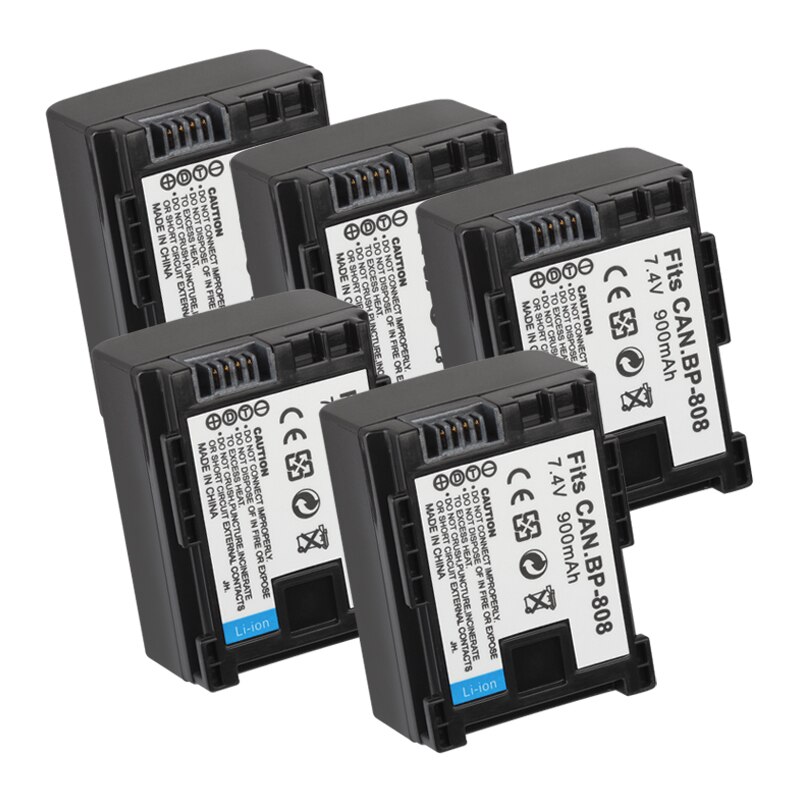 BP-808 BP-809 BP-819 BP-827 BP808 BP 808 809 Battery 900mAh for Canon FS300 FS100 XA10 VIXIA HG20 HF21 HF S11 HF S10 HF11 Camera: 5 Battery