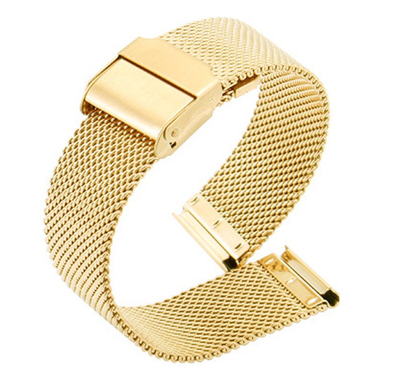 18 20 22mm zachte milanese horlogeband gesp vervangende band horloge accessoires band voor samsung galaxy watch 3/ active 2 armband: Goud / 20mm