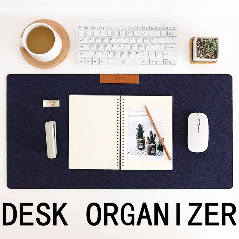 Desk Organizer Computer Desk Mat Non-slip Wool Felt Laptop Cushion Desk Mat Table Keyboard Mouse Pad Office Desk Accessories