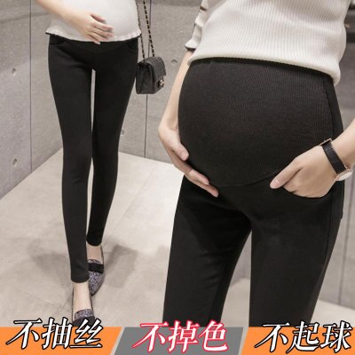 Gravide sorte jeans til gravide elastisk graviditetstøj forår gravide bukser leggings gravidbukser: 3xl