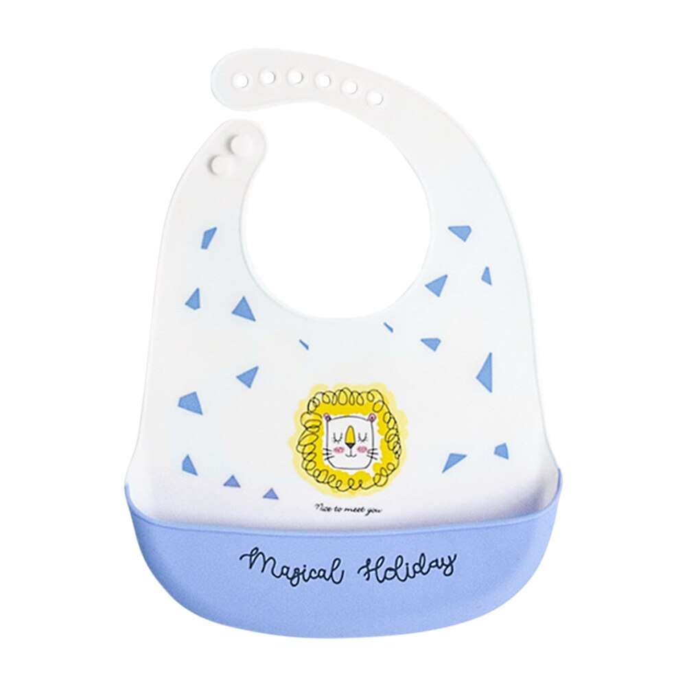 Babadores de bebê babadores de grau alimentício babador macio confortável saliva toalha à prova de óleo almoço bebê crianças babador acessórios de alimentação ajustável: Blue