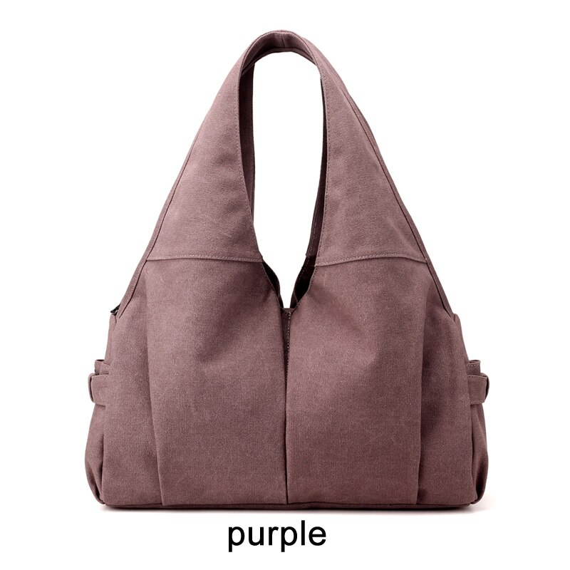 Sacs à main solides dames toile femmes sacs marques célèbres sac à bandoulière pour femme Hobo sac sac à main décontracté femme mignon Totes: Pourpre