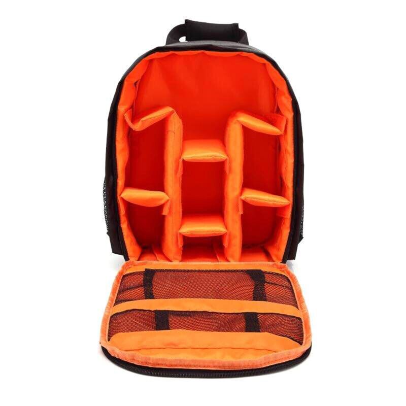 Outdoor Small DSLR Camera Bag Camera Video Backpack Water-resistant Multi-functional Breathable Camera Bags with tripod: Orange