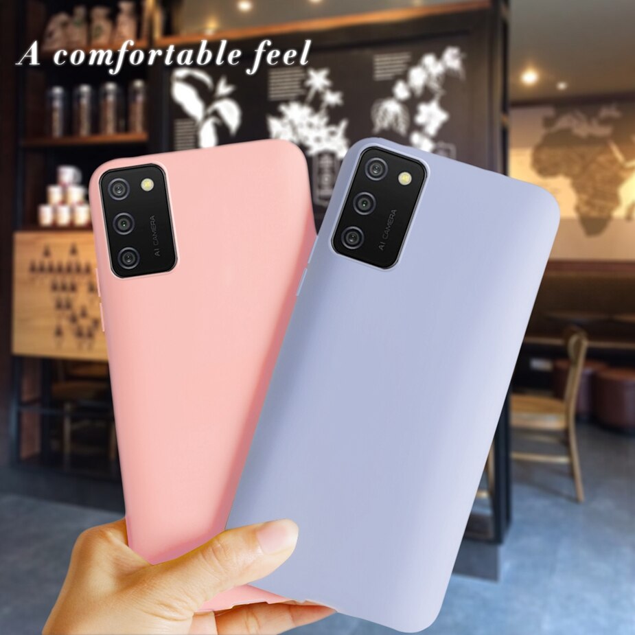 Soft Case Voor Samsung Galaxy A03s Case SM-A037F Leuke Candy Kleur Telefoon Gevallen Voor Samsung A03s Een 03 S A037F achterkant Schokbestendige