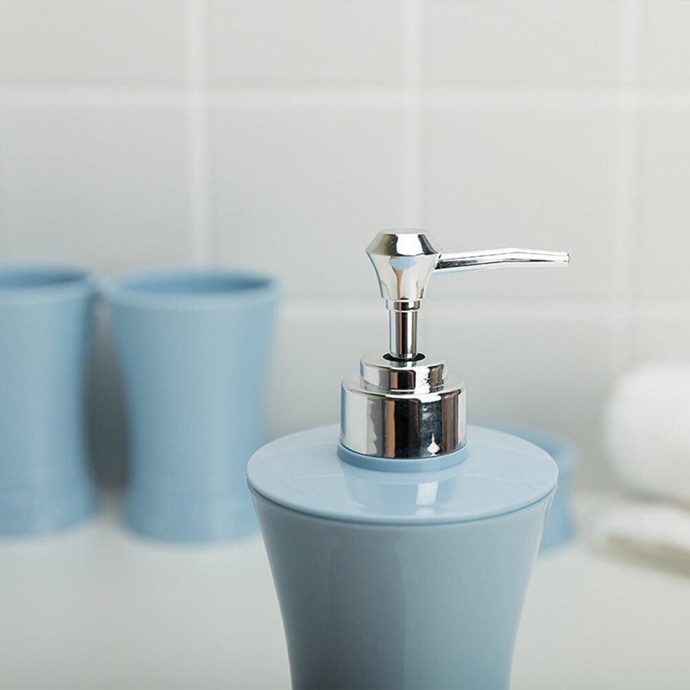 5 stk/sæt badetilbehør sæt ensfarvet tandbørsteholder i plastik sæbeskål til badeværelsesdragt dispenserkopper til hotelhjem