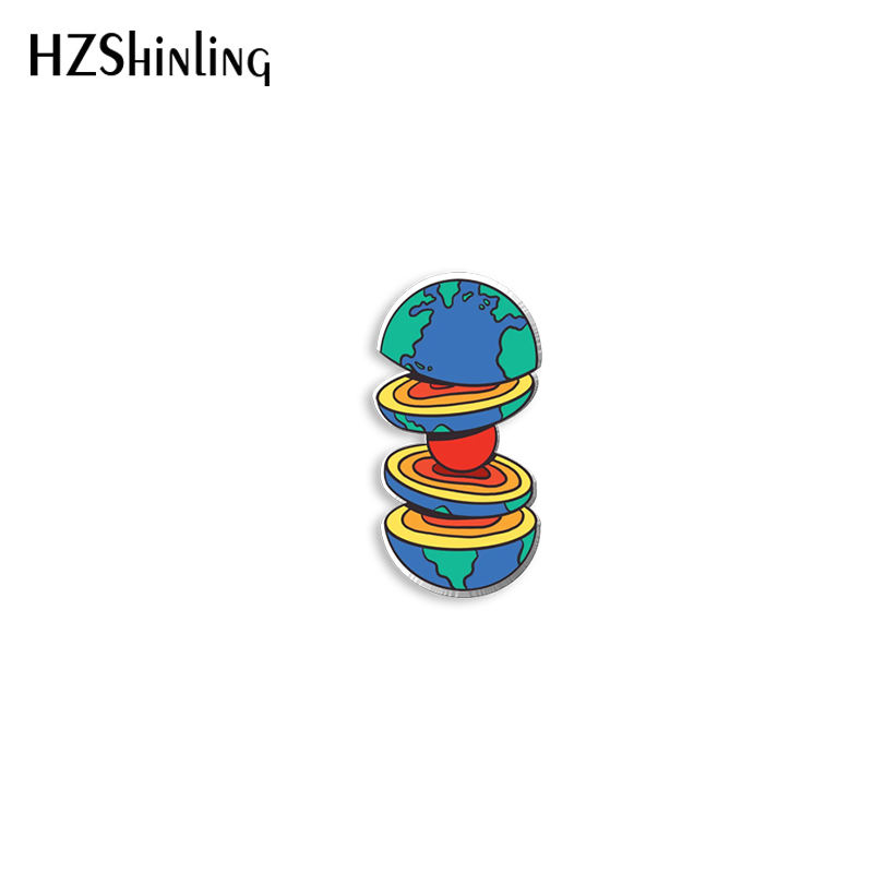 2022 Solar System Acrylic Lapel Pin Space Planets Epoxy Butterfly Clasp Pin Handmade Butterfly Brooch: Gold-color