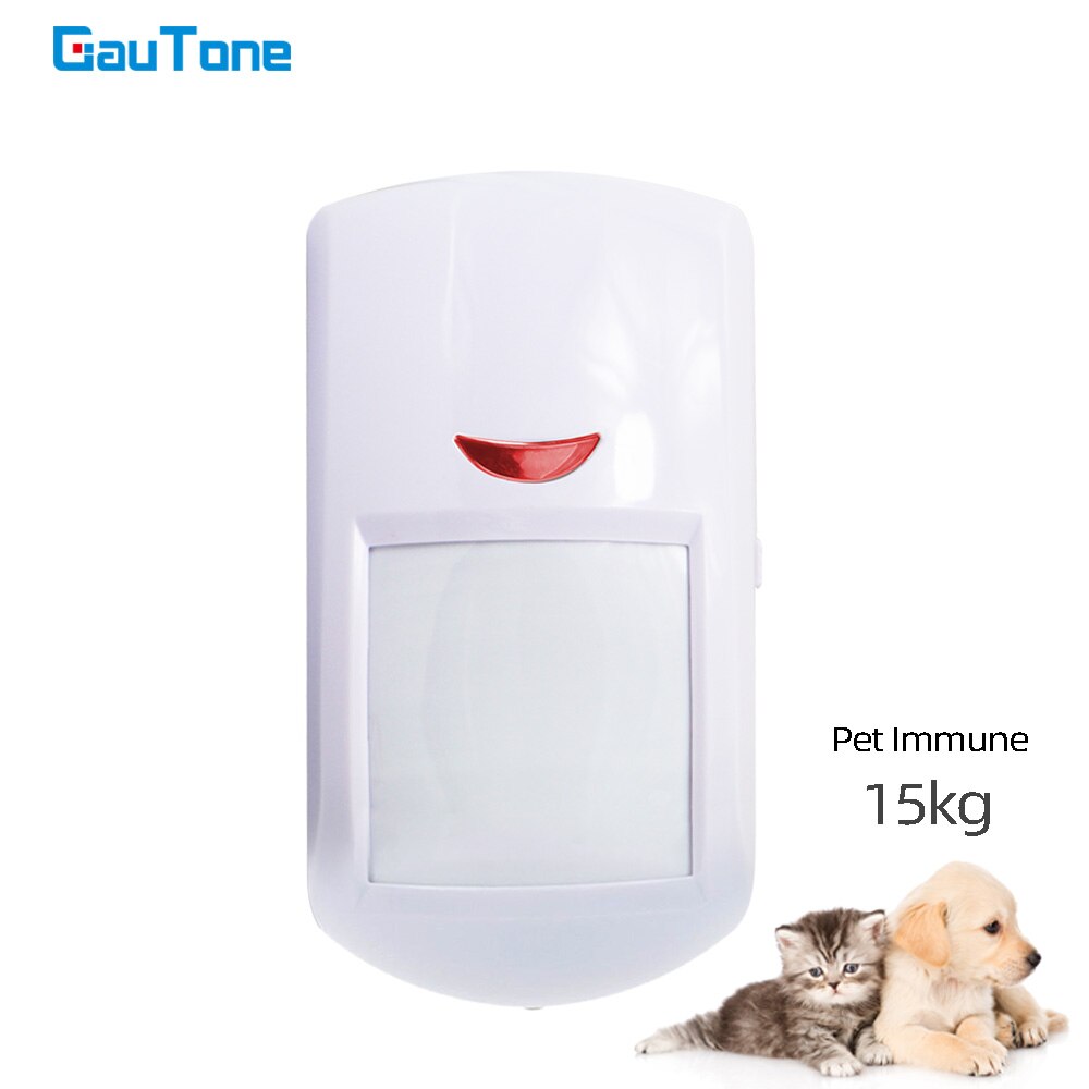 GauTone PA96R PIR Motion Sensor 15kg Pet Immune Wireless Infared Motion Detector Connect with RF 433MHz Alarm System: 1.