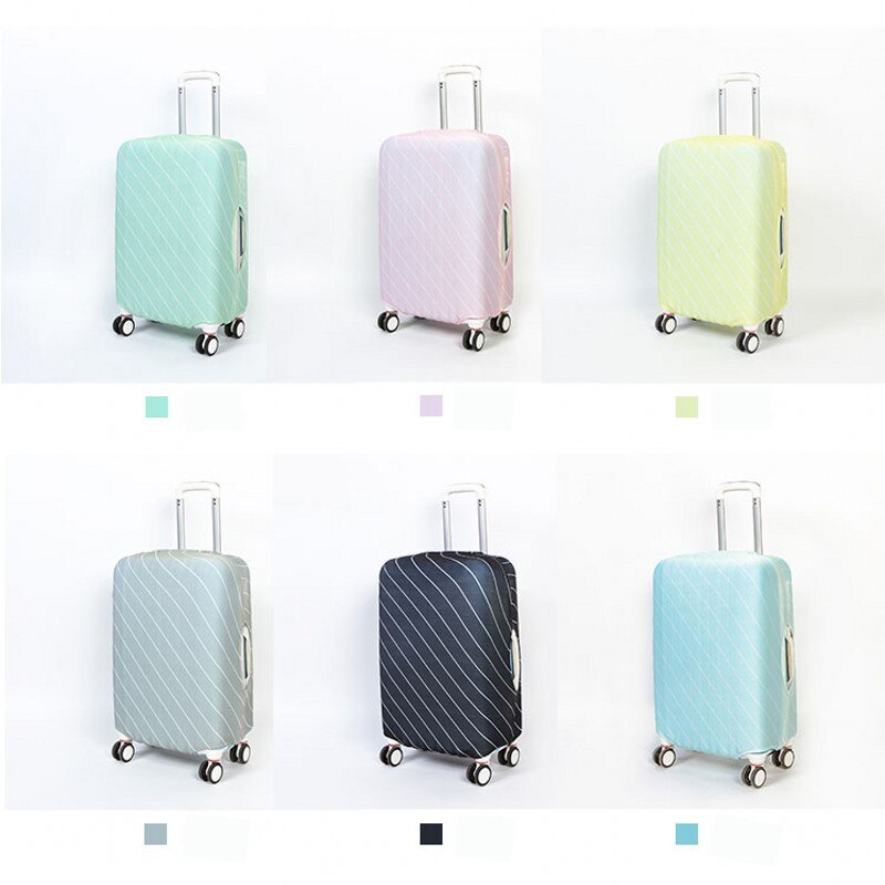 Striped Luggage Cover - Elastic Suitcase Protector - Polyester - 25x60x45cm - Travel Essential