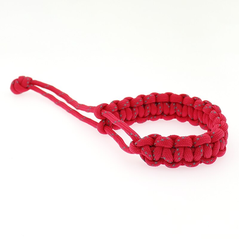 Adjustable Reflective Paracord Bracelet Handmade Braided Survival Bracelet: Red
