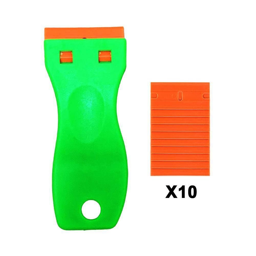 Multifunctional Glue Removal Shovel Plastic Household Cleaning Stain Remover Spatula Glass Removal Car Film Tools: Brown