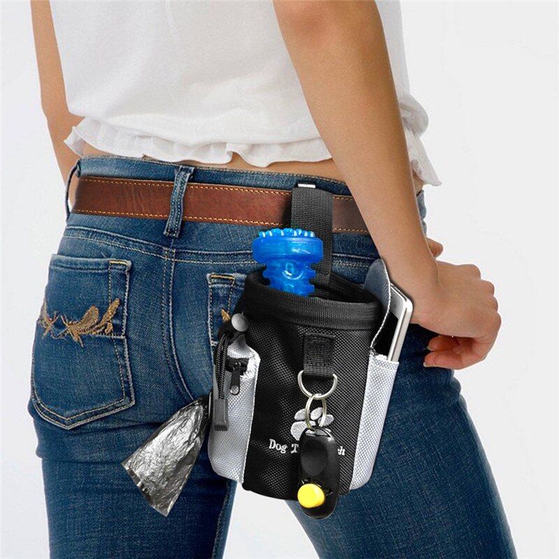 Pet Training Supplies Elastic Dog Leash Adjustable Waist Belt Outdoor Obedience Agility Training Treat Bag