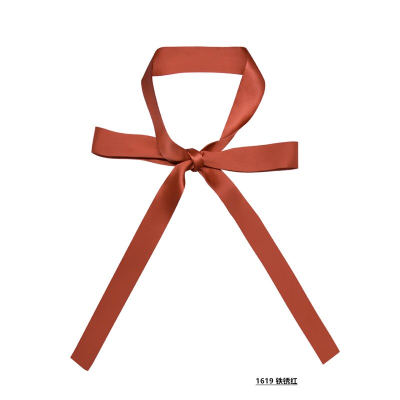 120Cm X 2.5Cm Effen Kleur Zijden Sjaal Brand Tas Sjaal Voor Vrouwen Hoofd Skinny Sjaal Lange Handvat tas Sjaals Wraps: 1601-19