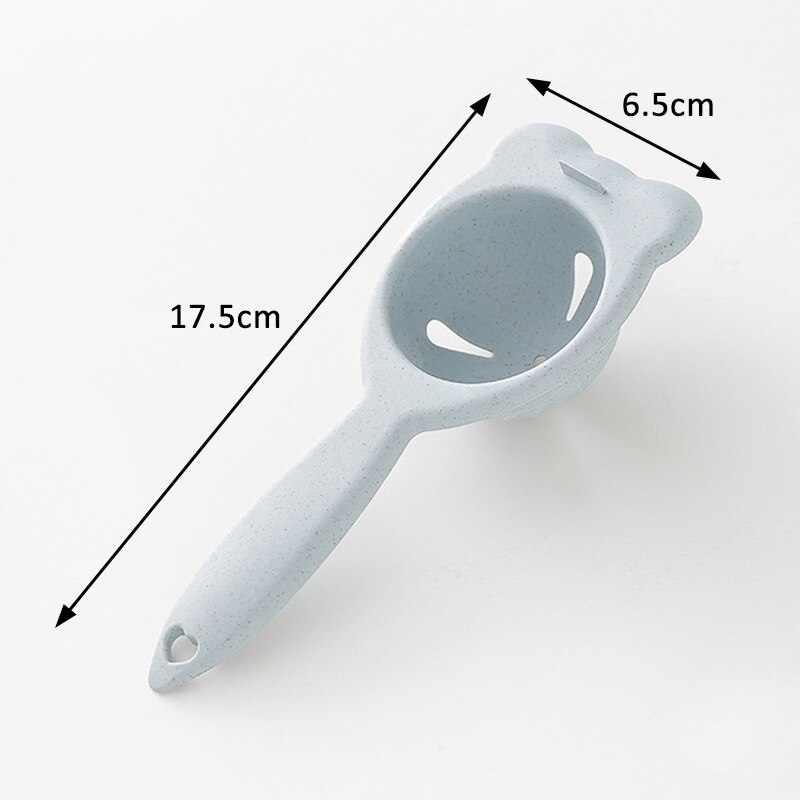 1Pcs Wheat Straw Yolk Egg Separator Divider Cute Bear Shaped Sifting Gadget Filter Holder Baking Tool Kitchen Accessories: Blue